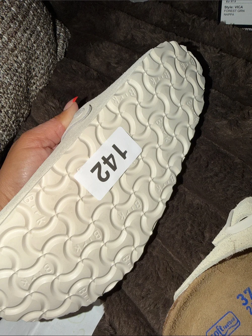 Birkenstock Boston Clog   Suede‎ Clog in Off-White